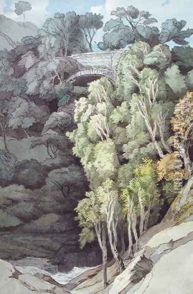 Devils Bridge, 1810 Oil Painting - Francis Towne