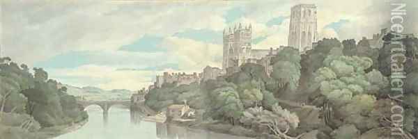 Durham Cathedral Oil Painting - Francis Towne