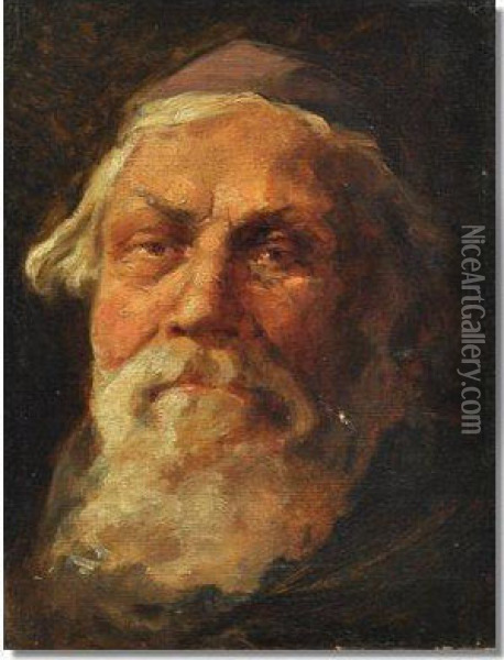 Head Of A Man Oil Painting - George Frederick Watts