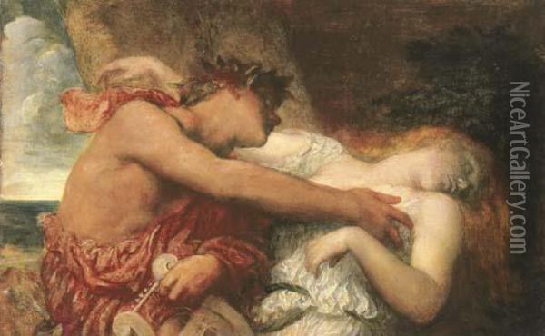 Orpheus And Eurydice Oil Painting - George Frederick Watts