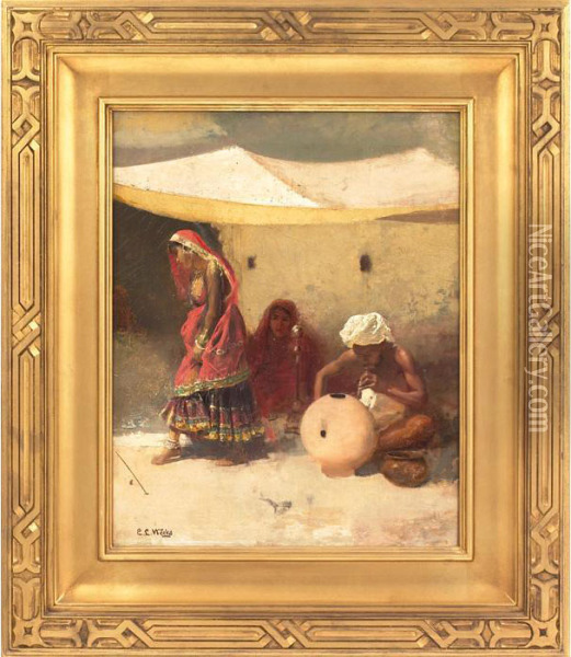 Market Scene Oil Painting - Edwin Lord Weeks