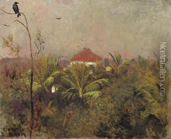 View In Bombay Oil Painting - Edwin Lord Weeks