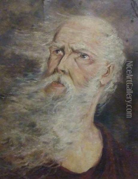 Portrait Of King Lear Oil Painting - Benjamin West