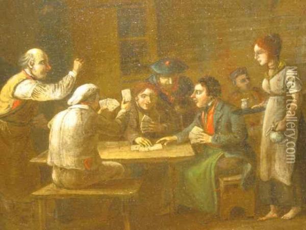 The Card Players Oil Painting - Sir David Wilkie