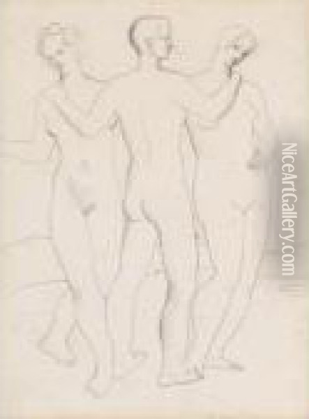 The Three Graces Oil Painting - Christopher Wood