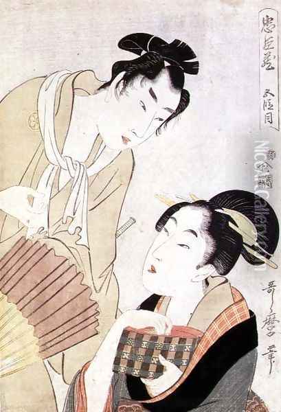 Godamme, Act V from the Chushingura Series Oil Painting - Kitagawa Utamaro