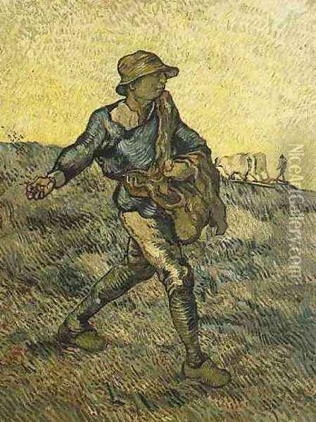 Sower The (after Millet) Oil Painting - Vincent Van Gogh