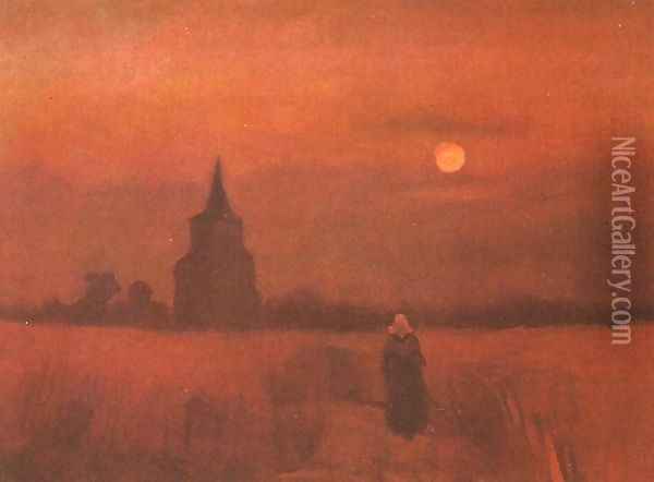 The Old Tower In The Fields Oil Painting - Vincent Van Gogh