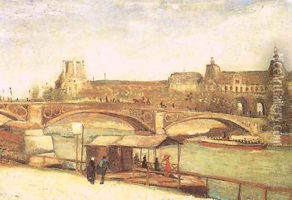 The Pont Du Carrousel And The Louvre Oil Painting - Vincent Van Gogh