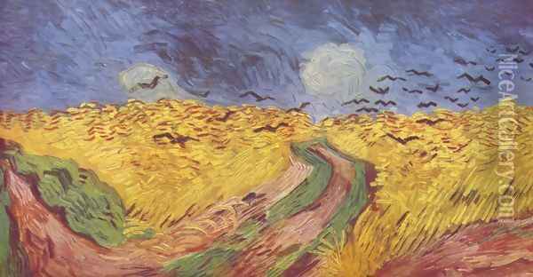 birds on the fields Oil Painting - Vincent Van Gogh