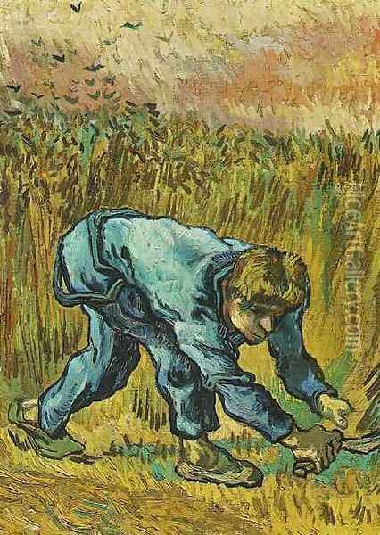 Reaper With Sickle (after Millet) Oil Painting - Vincent Van Gogh