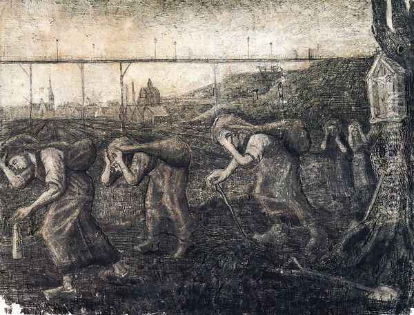 The Bearers of the Burden Oil Painting - Vincent Van Gogh