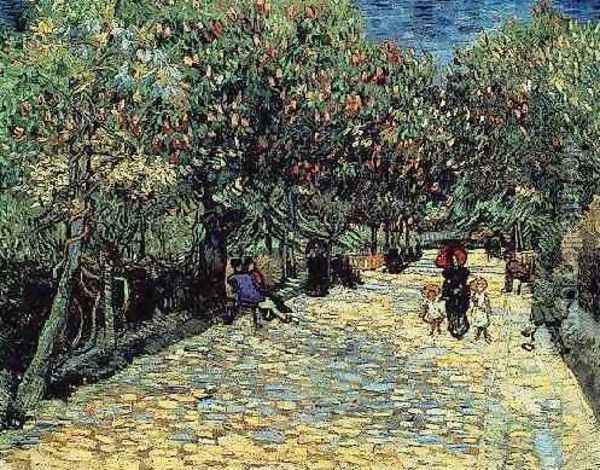 Red Chestnuts In The Public Park At Arles Oil Painting - Vincent Van Gogh