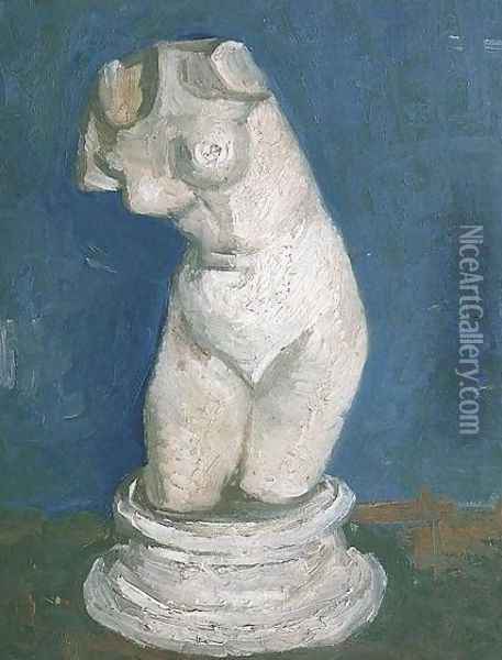 Plaster Statuette Of A Female Torso VI Oil Painting - Vincent Van Gogh