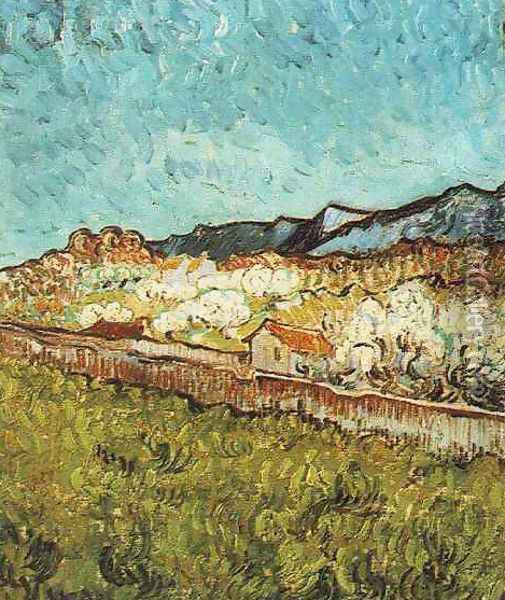 Aux pieds des montagnes 1889 Oil Painting - Vincent Van Gogh