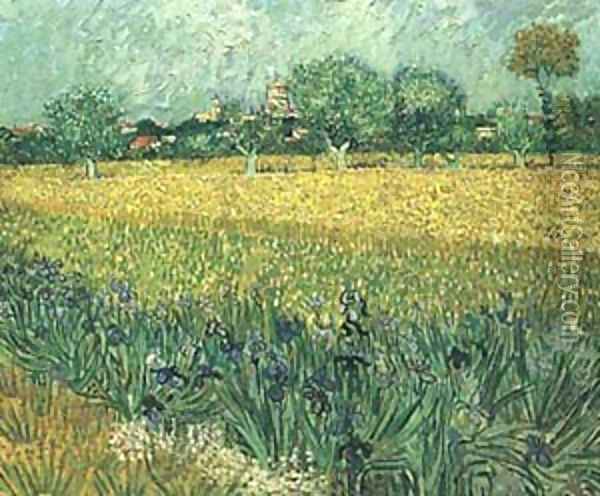 View Of Arles With Iris 1889 Oil Painting - Vincent Van Gogh