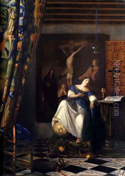 Allegory of the Faith Oil Painting - Jan Vermeer Van Delft
