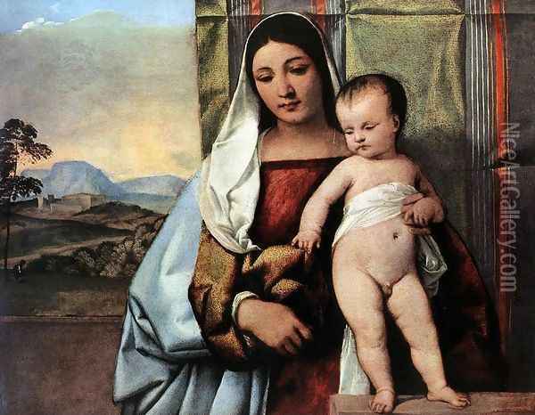 Gipsy Madonna c. 1510 Oil Painting - Tiziano Vecellio (Titian)