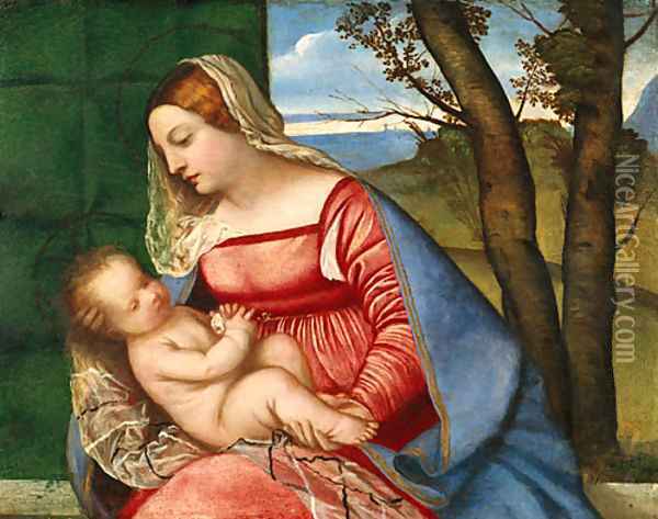 Madonna and Child ca 1510 Oil Painting - Tiziano Vecellio (Titian)