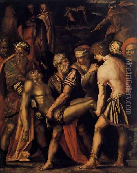 Entombment 1532 Oil Painting - Giorgio Vasari