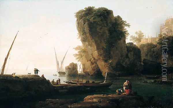 Coastal Landscape 1747 Oil Painting - Claude-joseph Vernet
