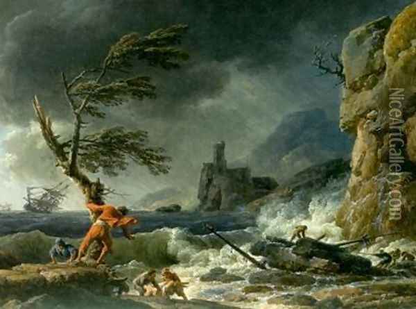 A Shipwreck Oil Painting - Claude-joseph Vernet