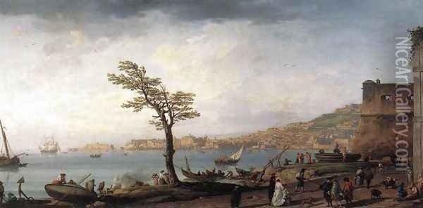 View of Naples 1748 Oil Painting - Claude-joseph Vernet