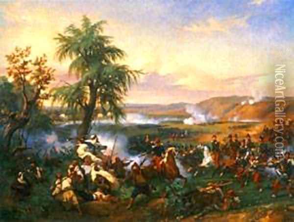The Battle of Harba Oil Painting - Claude-joseph Vernet