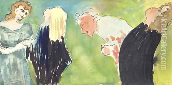 Scene de 'Le malade imaginaire' Oil Painting - Jean-Edouard Vuillard