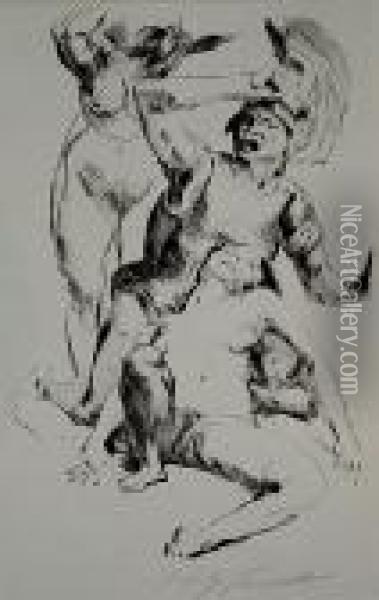 Theseus Und Ariadne I Oil Painting - Lovis (Franz Heinrich Louis) Corinth
