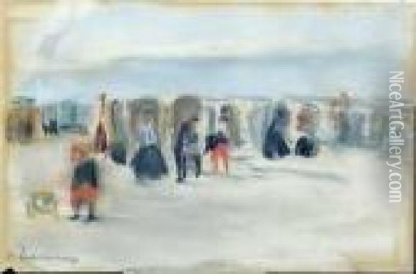 Strandkorbe Oil Painting - Max Liebermann