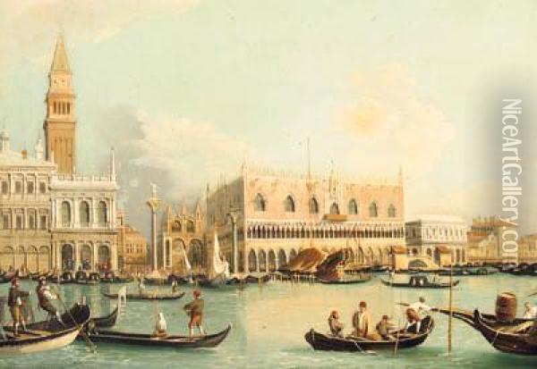 The Bacino Di San Marco, Venice Oil Painting - Edward Pritchett