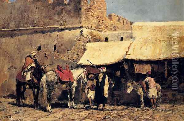 Tangiers Oil Painting - Edwin Lord Weeks