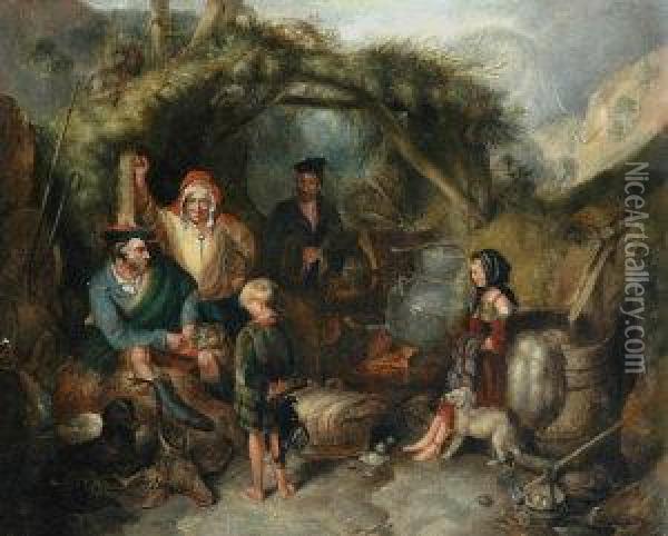 Highland Family Oil Painting - Sir David Wilkie