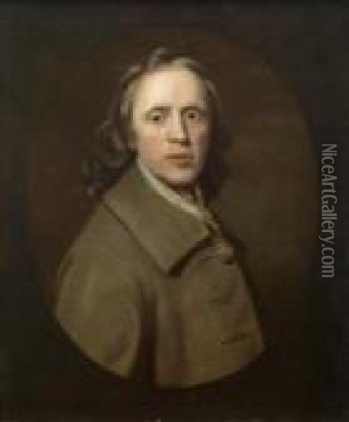 Portrait Of A Gentleman Oil Painting - Josepf Wright Of Derby