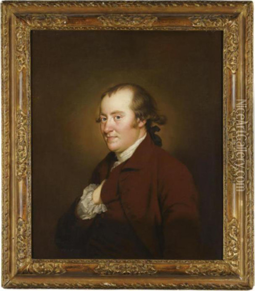 Portrait Of John Atherton Oil Painting - Josepf Wright Of Derby