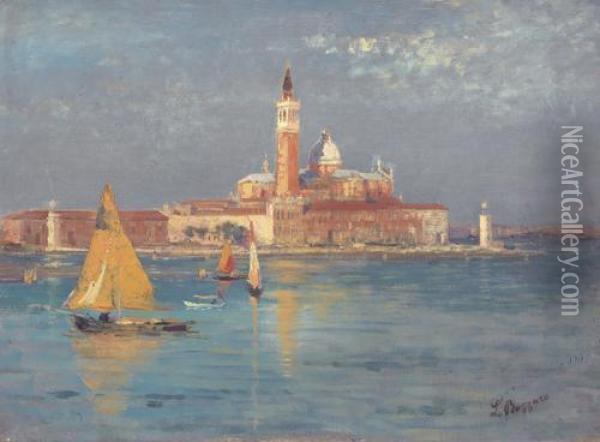 Venezia, Isola Di San Giorgio Oil Painting - Leonardo Bazzaro