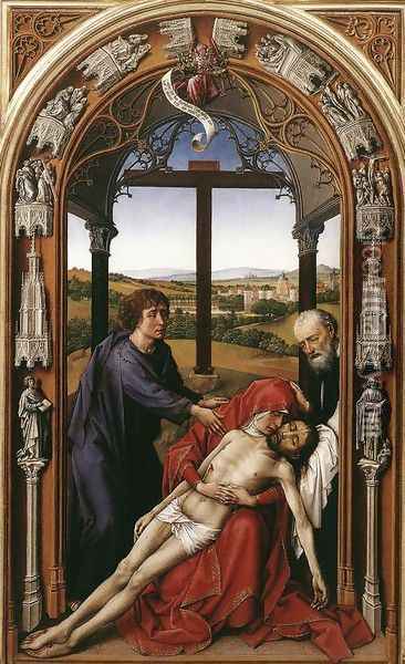 Miraflores Altarpiece (central panel) Oil Painting - Rogier van der Weyden