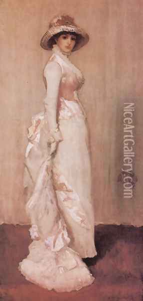 Nocturne in Rosa und Grau, Porträt der Lady Meux Oil Painting - James Abbott McNeill Whistler