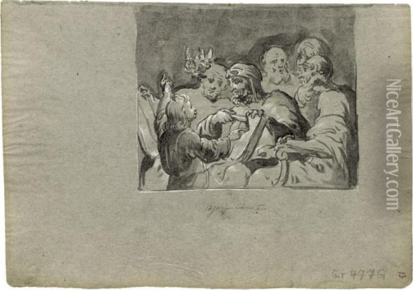 Christus Mit Den Gelehrten Im Tempel Diskutierend Oil Painting - Leonaert Bramer