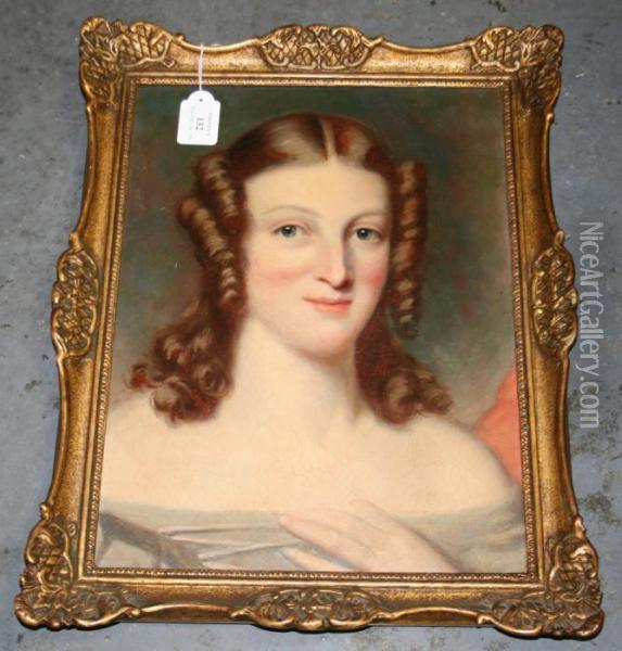 Portrait Of A Lady Oil Painting - Margaret Sarah Carpenter
