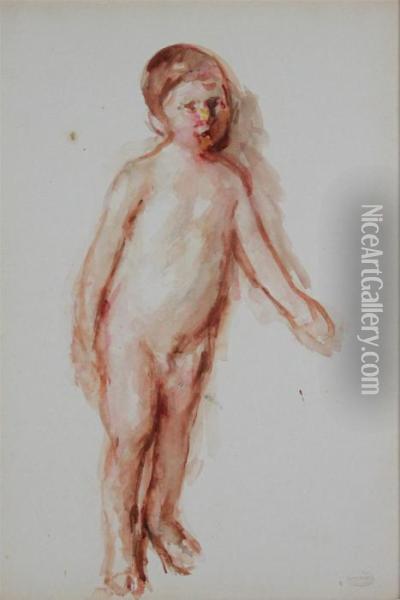 Enfant Nu Oil Painting - Mary Cassatt