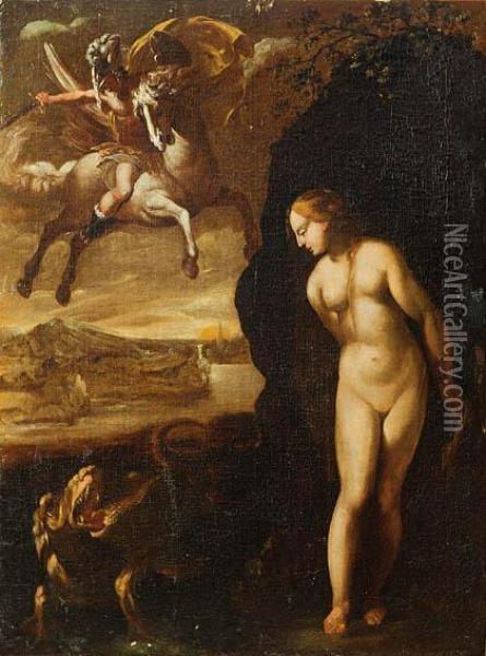 Perseo Y Andromeda Oil Painting - Giuseppe Cesari