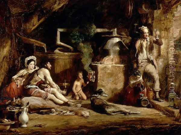 The Irish Whiskey Still, 1840 Oil Painting - Sir David Wilkie