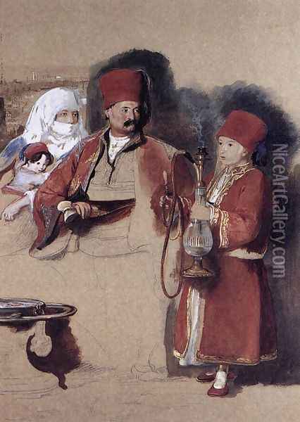 Sotiri, Dragoman of Mr Colquhoun 1840 Oil Painting - Sir David Wilkie