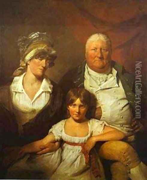 William Chalmers Bethune His Wife Isabella Morison And Their Daughter Isabella 1804 Oil Painting - Sir David Wilkie