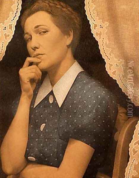 Perfectionist Oil Painting - Grant Wood