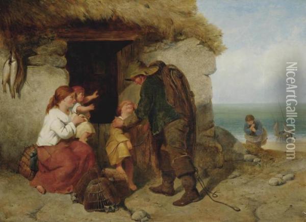 The Fisherman's Return Oil Painting - William Collins