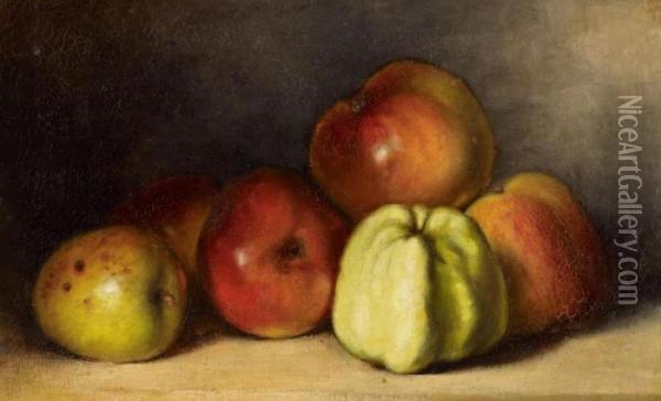 Still Life With Apples Oil Painting - Gustave Courbet
