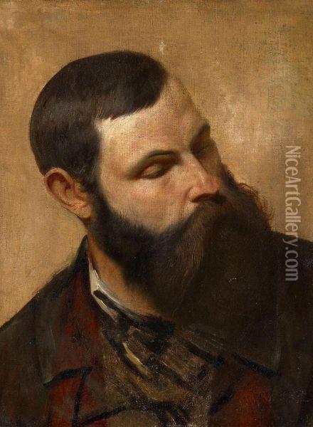 Portrait Of A Bearded Man Oil Painting - Gustave Courbet